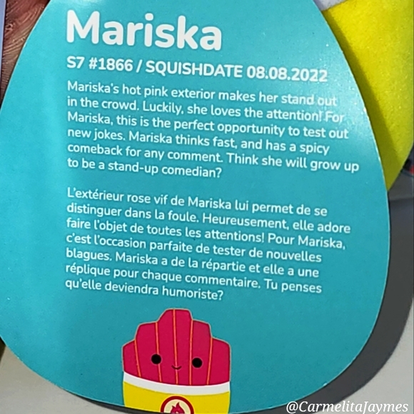 MARISKA 🍟 FIRST TO MARKET Spicy Fries Neon Food Squad Original Squish☆》 NWT《☆ - Picture 4 of 7